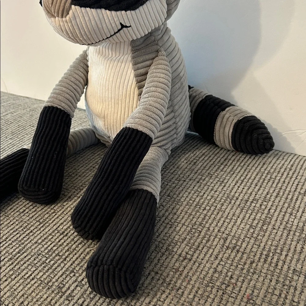 Pier 1 imports raccoon ribbed Plush Toy decoration soft cuddly poseable plushie